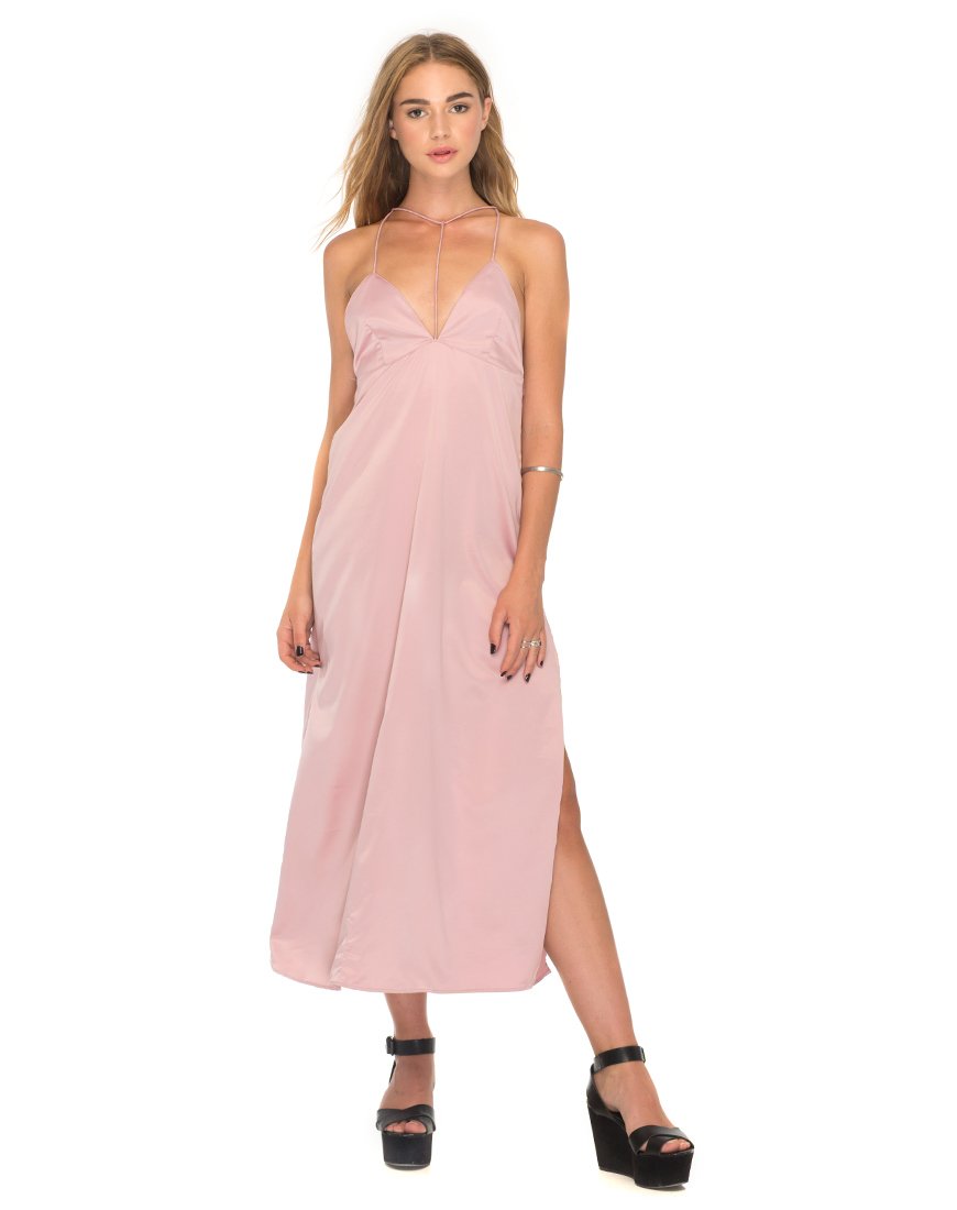 dusky pink maxi dress Xochi Maxi Dress in Dusky Pink – motelrocks-com-us