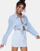Image of Mini Broomy Skirt in Basic Stripe Blue and White