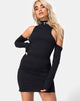 Image of Zelosy Bodycon Dress in Tokyo Techno