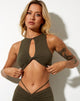 Image of Zeme Crop Top in Olive