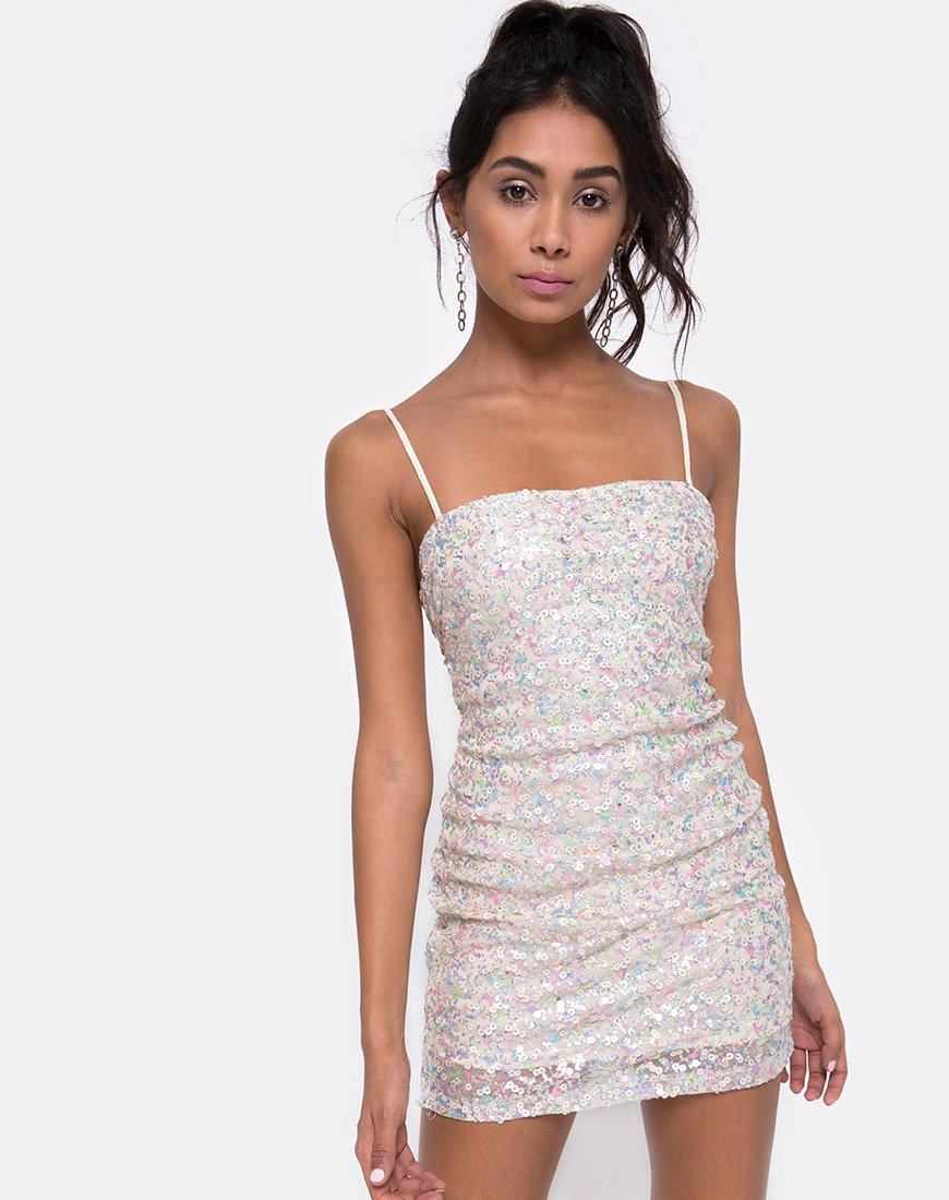 Bodycon White Confetti Sequin Mini Dress | Selah motelrocks-com-us Bodycon White Confetti Sequin Mini Dress | Selah motelrocks-com-us