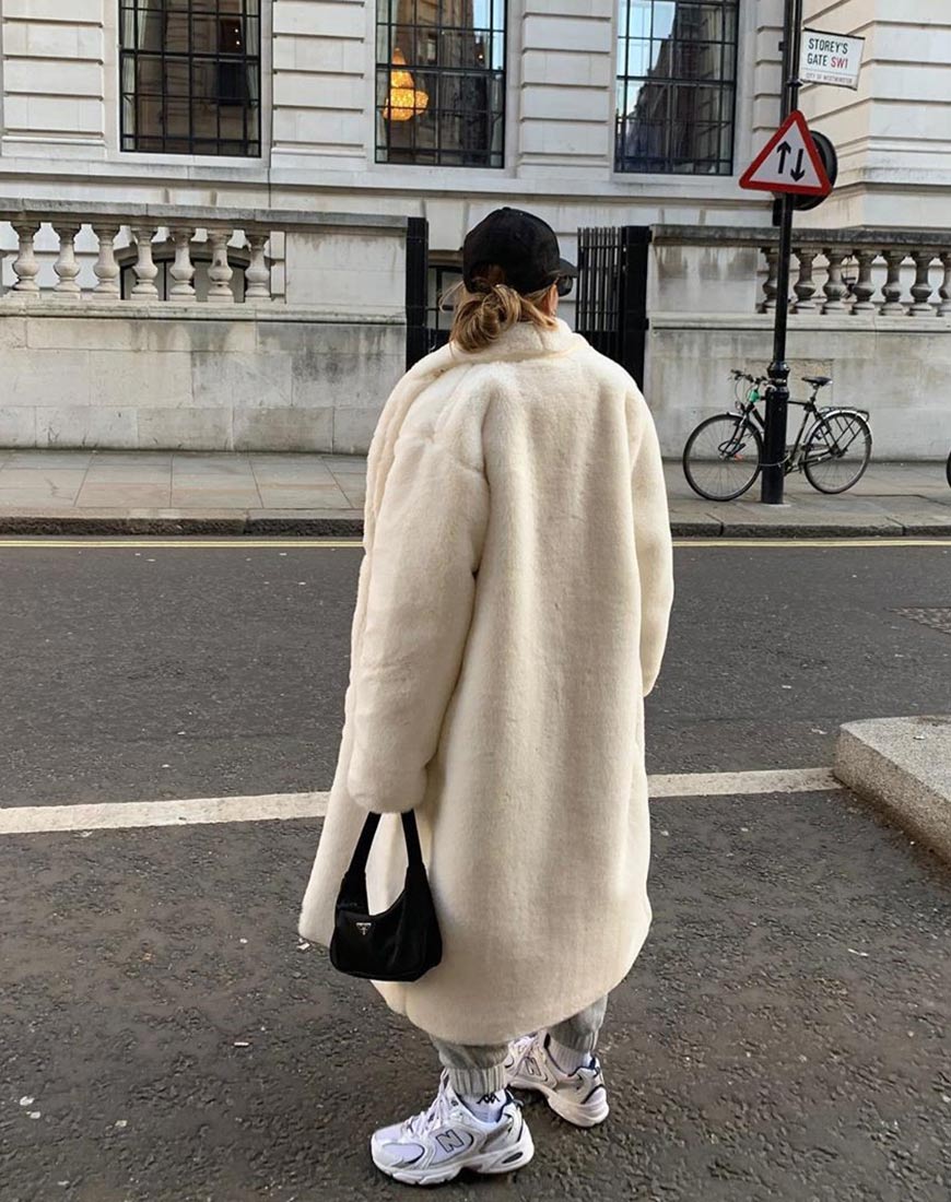 Long white teddy bear coat online