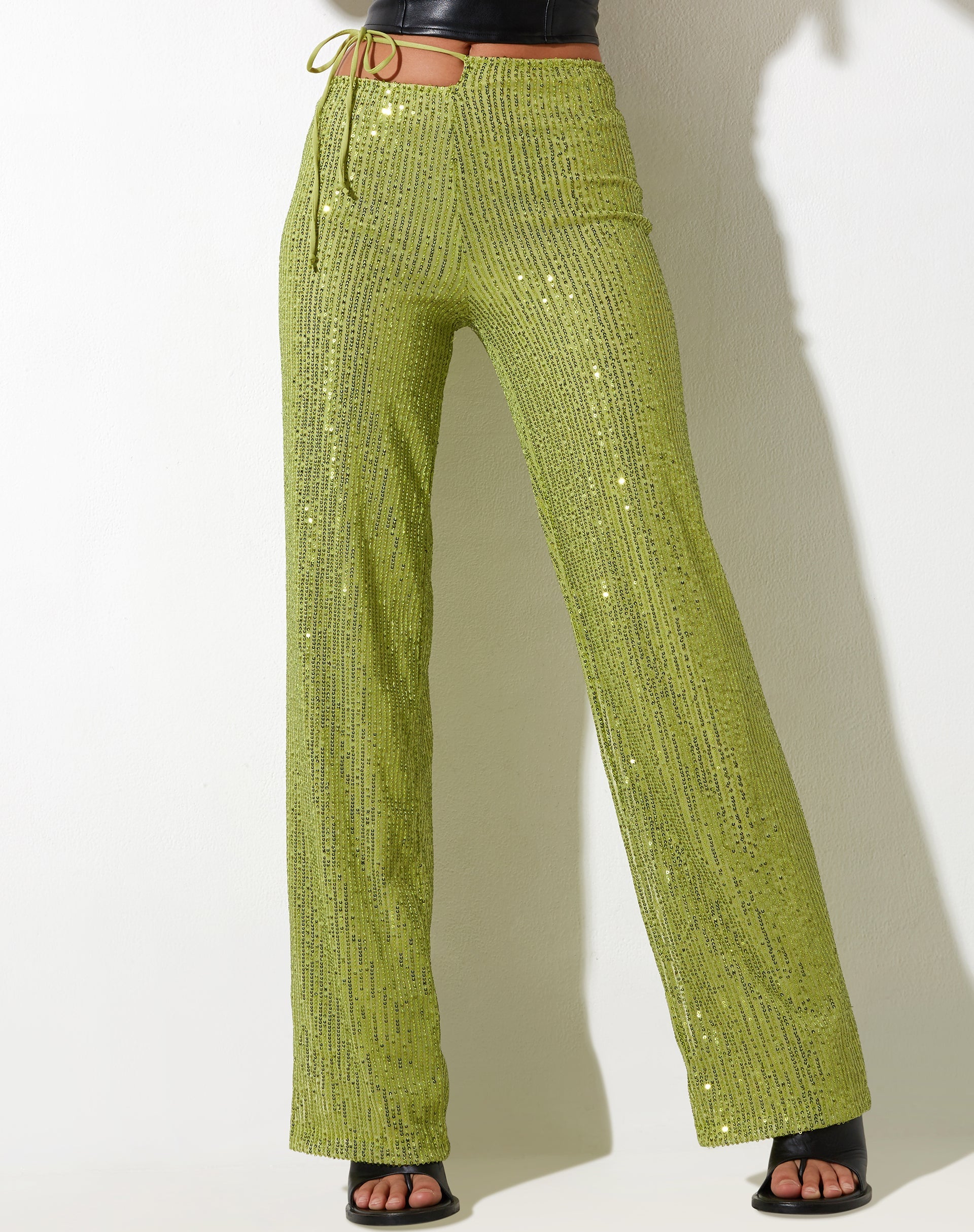 Lime Green Sequin Wide Leg Trouser | Sanju motelrocks-com-us Lime Green Sequin Wide Leg Trouser | Sanju motelrocks-com-us