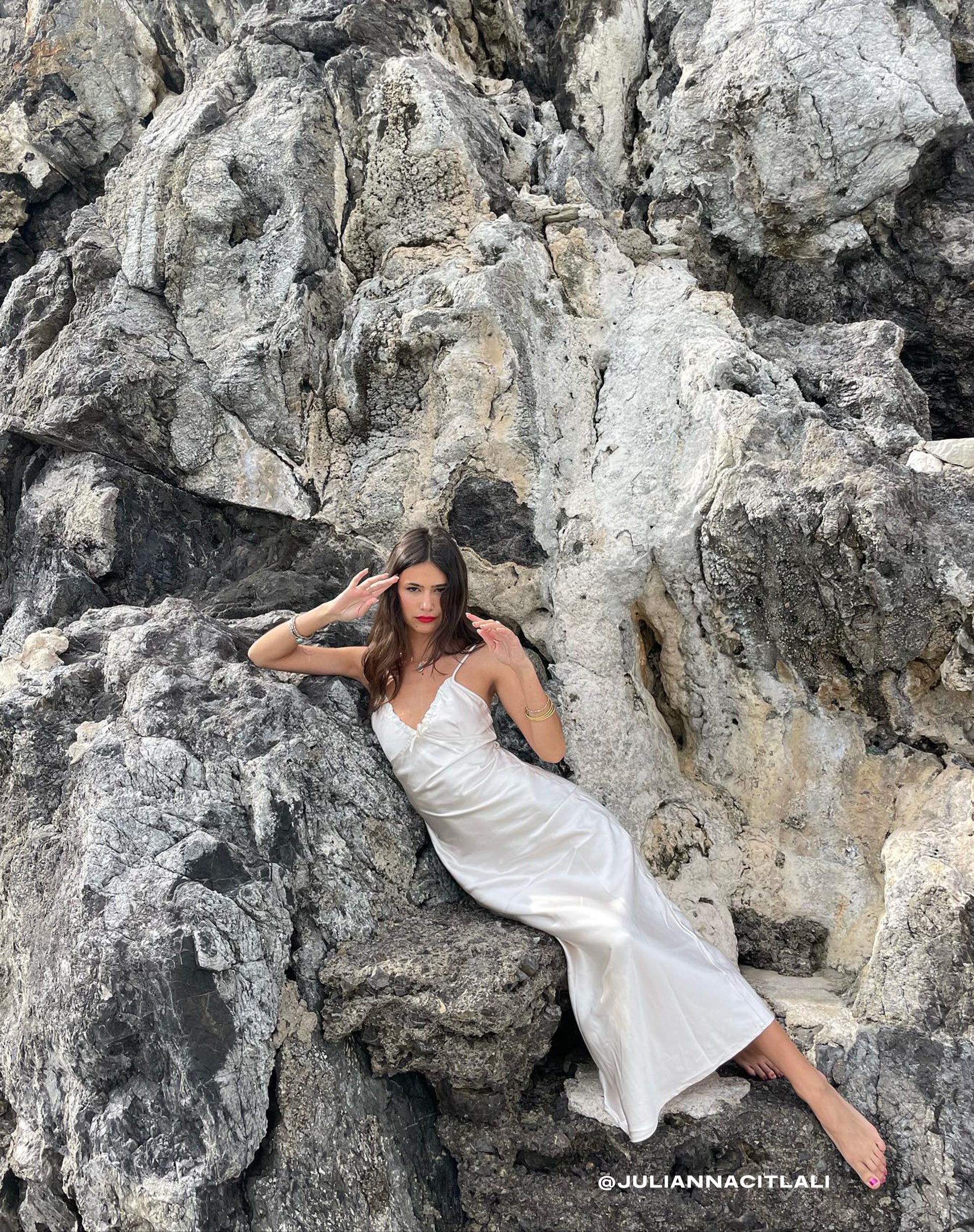 Padil Midi Dress in Satin Pearled Ivory Padil Midi Dress in Satin Pearled Ivory