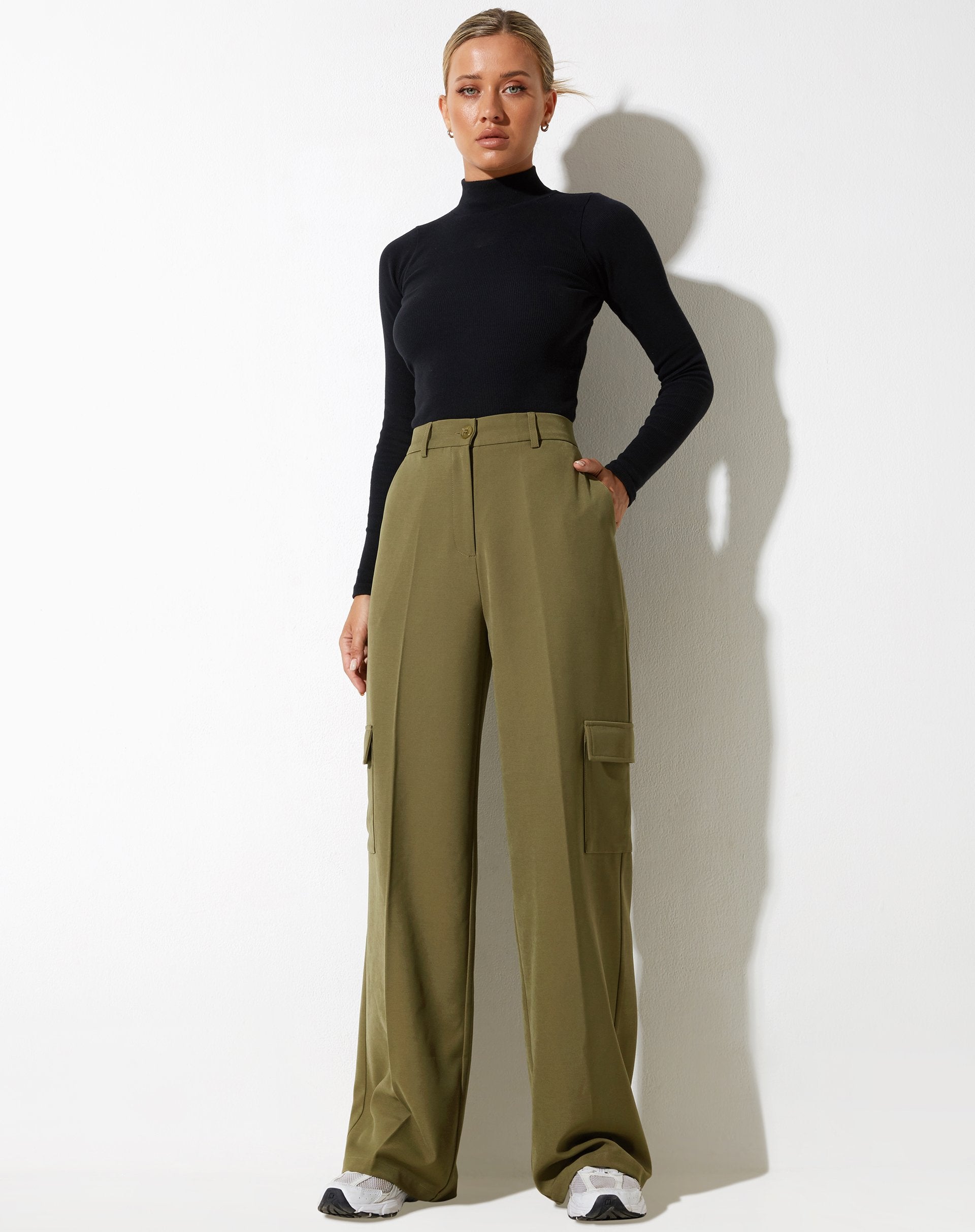 image of Abba Trouser in Cargo Pocket Olive