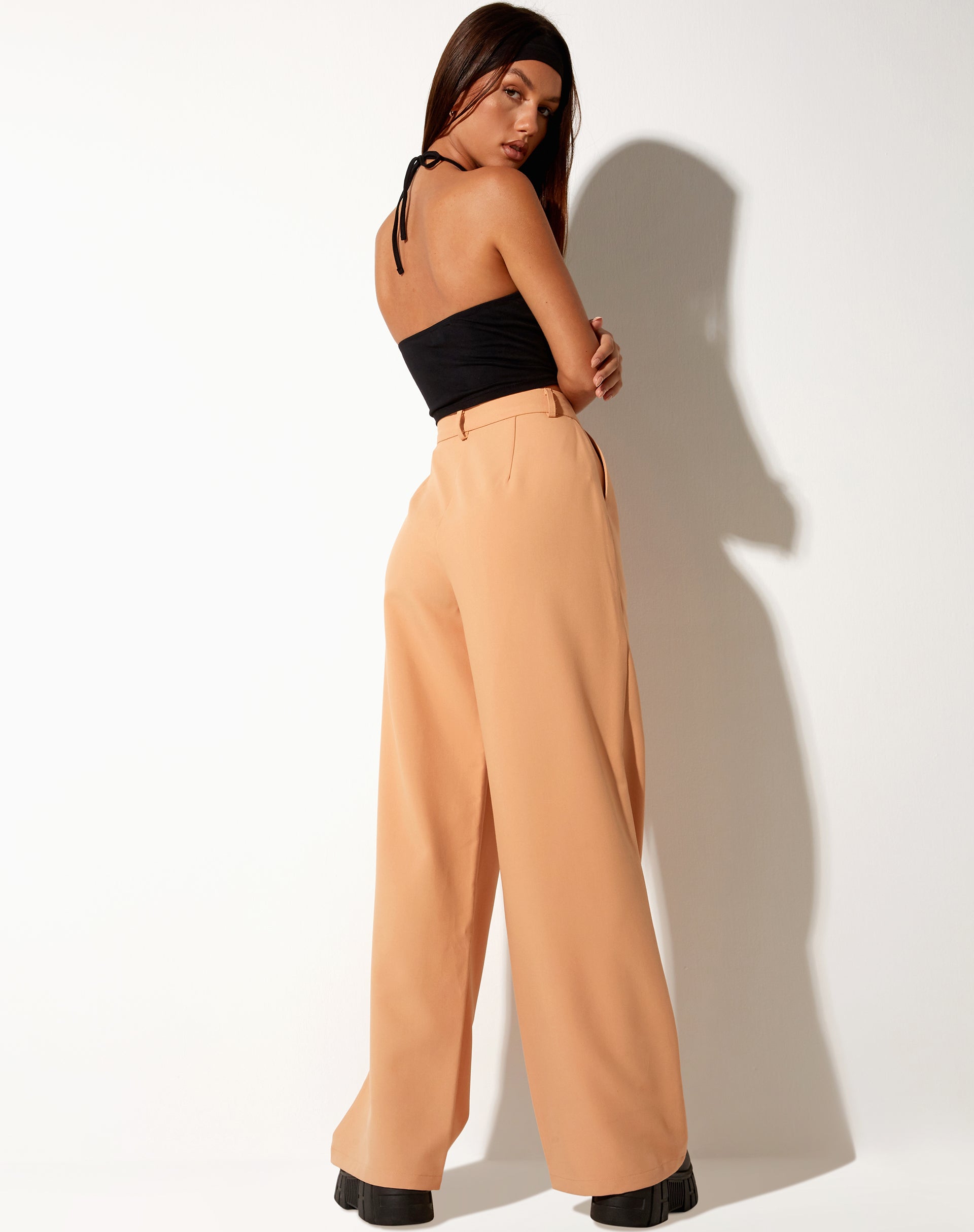 Buy Peach Trousers & Pants for Women by Silverfly Online | Ajio.com