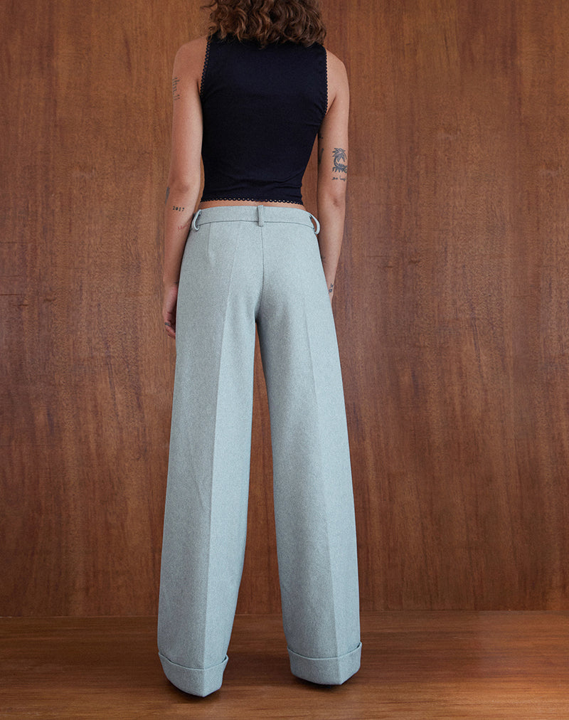 Image of Abdel Faux Wool Tailored Trouser in Grey