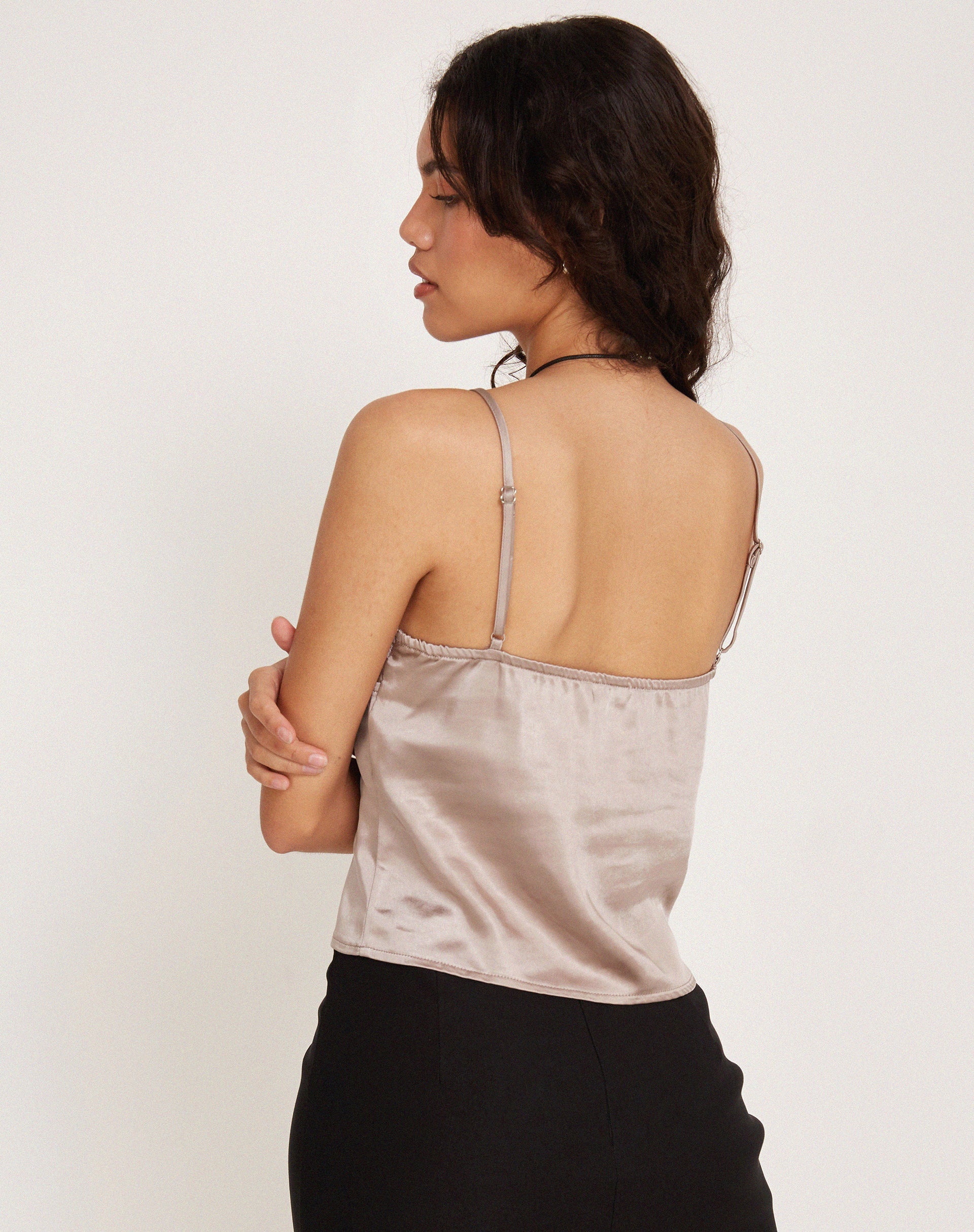 Melly Chiffon Cami Top in Dessert Sand