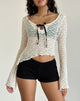 Image of Adas Unlined Long Sleeve Top in Lace Ivory