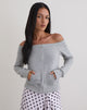 Image of Airazo Bardot Sweater in Grey Marl