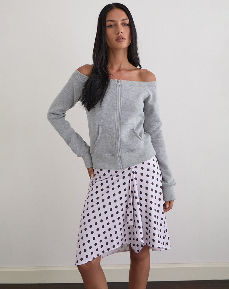 Image of Airazo Bardot Sweater in Grey Marl