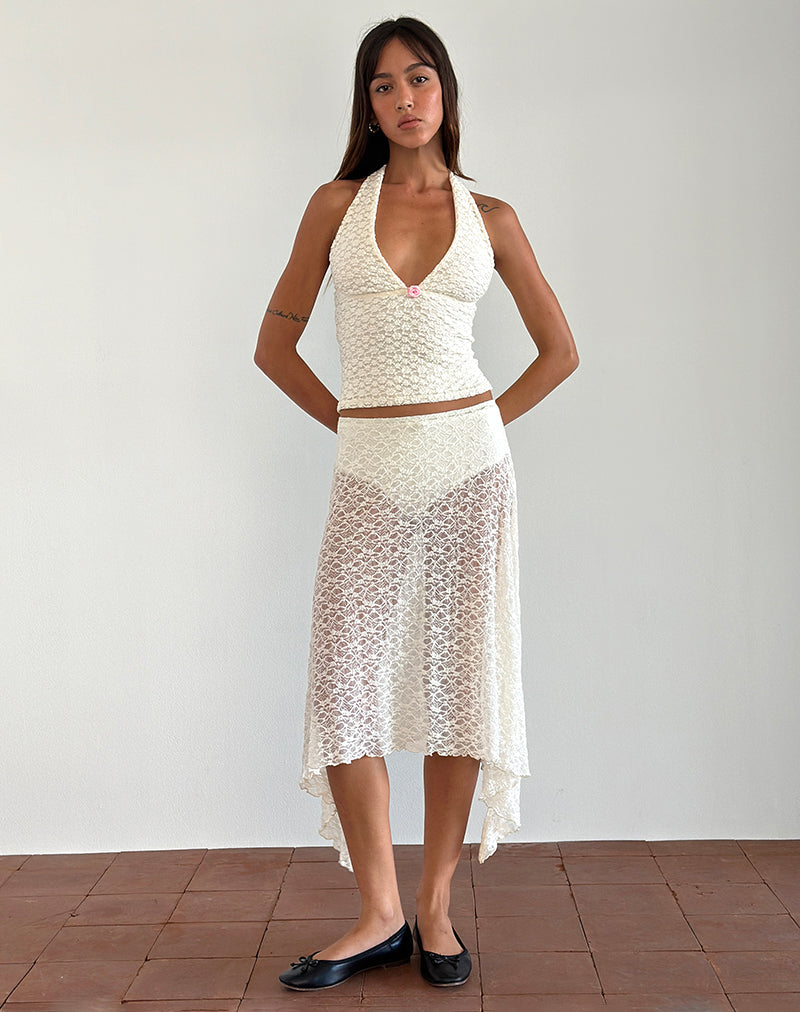 Aksa Top in Canina Lace Ivory