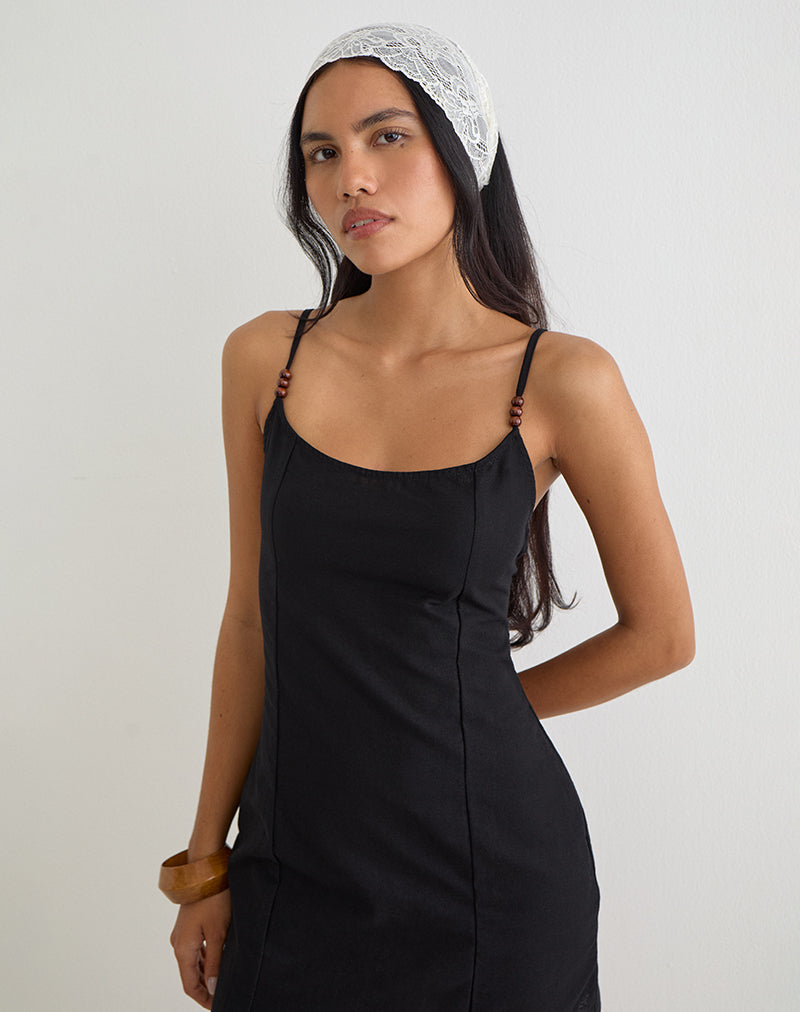 Image of Ambra Scoop Mini Dress in Black
