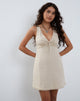 Image of Anatari Mini Dress in Ecru Linen