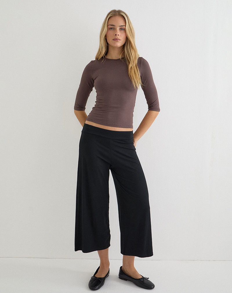Image of Anco V Neck Top in Peppercorn