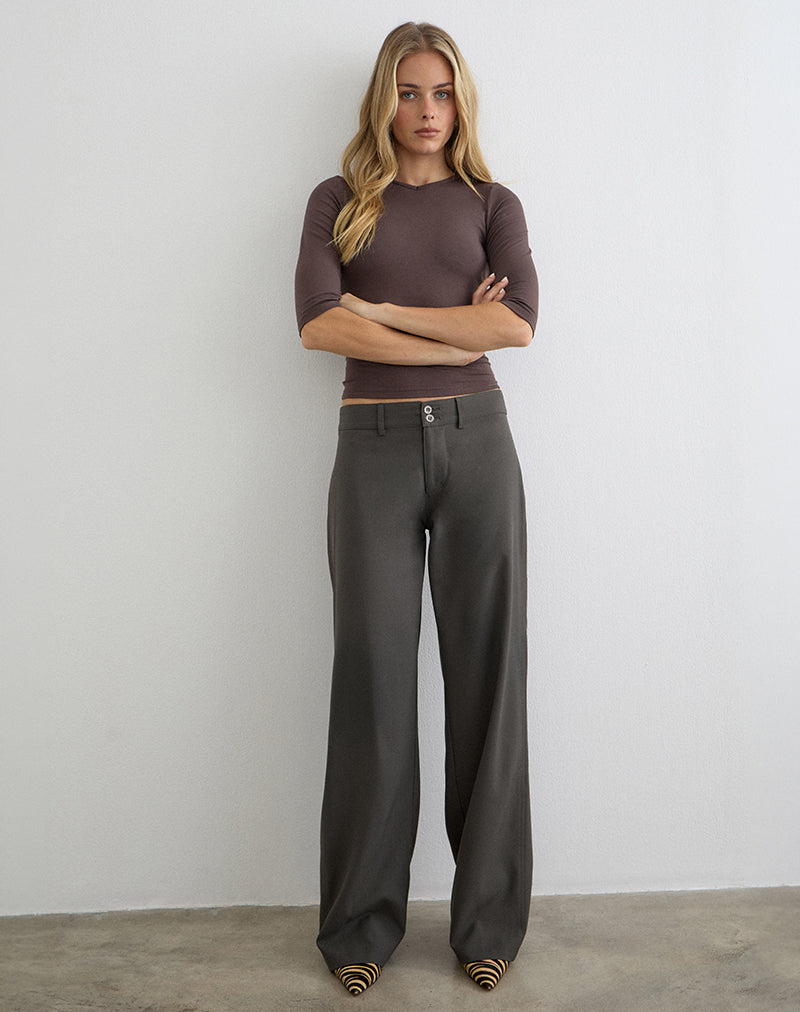 Image of Calza Trouser in Tailoring Warm Grey