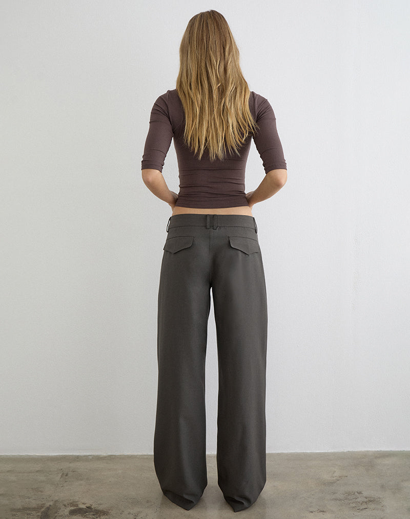 Image of Calza Trouser in Tailoring Warm Grey