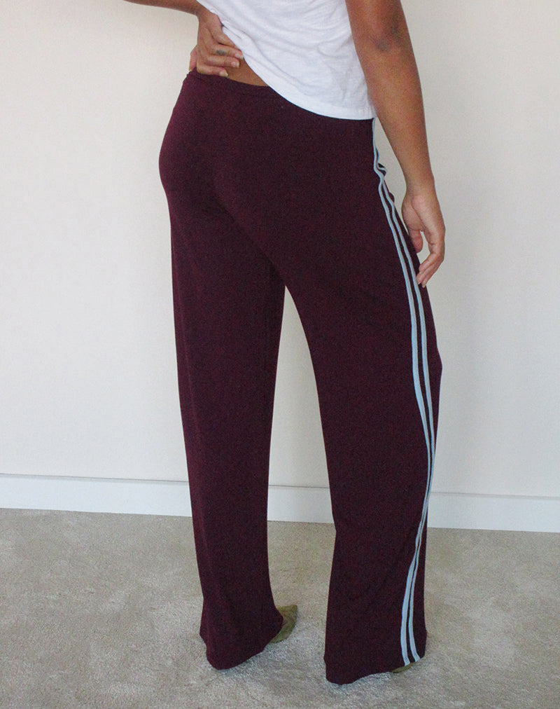 Image of Mipazu Trouser in Fig with Cool Blue Binding