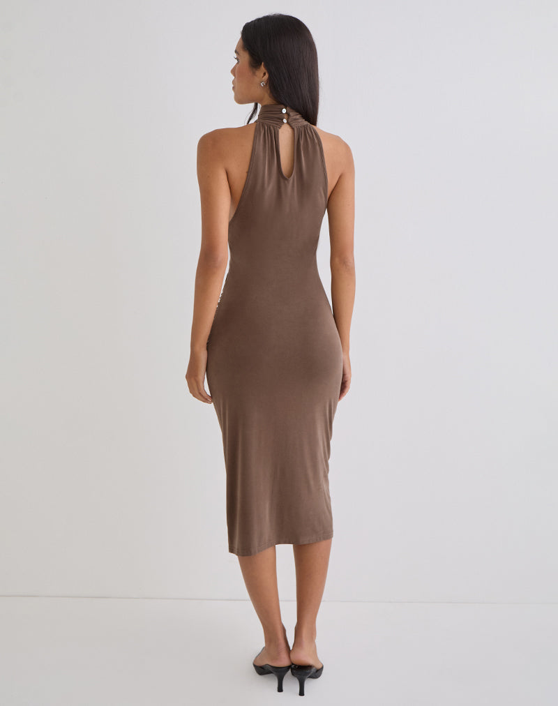 Image of Anezka Midi Dress in Bitter Chocolate
