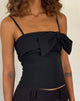 Image of Antlia Bow Cami Top in Tailoring Black