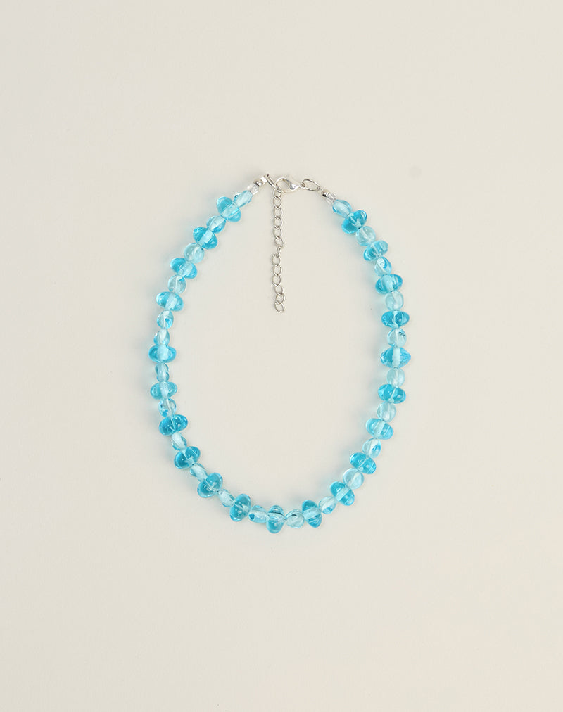 Aqua Blue Faceted Necklace
