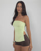 Image of Aravie Ruched Bandeau Top in Pistachio