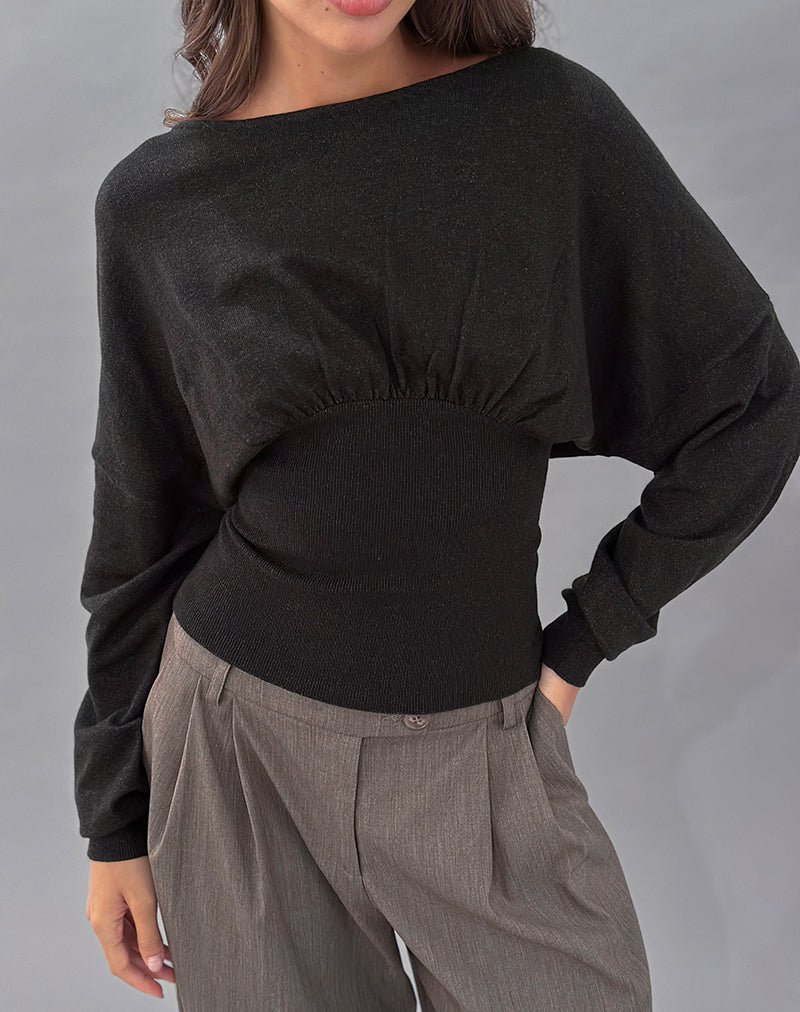 Image of Arvel Jumper in Knit Charcoal