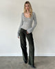 Image of Low Rise Parallel Trouser in Corduroy Green