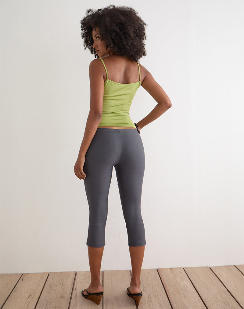 Charcoal Stretch Cropped Capri Trouser | Asla – motelrocks-com-us