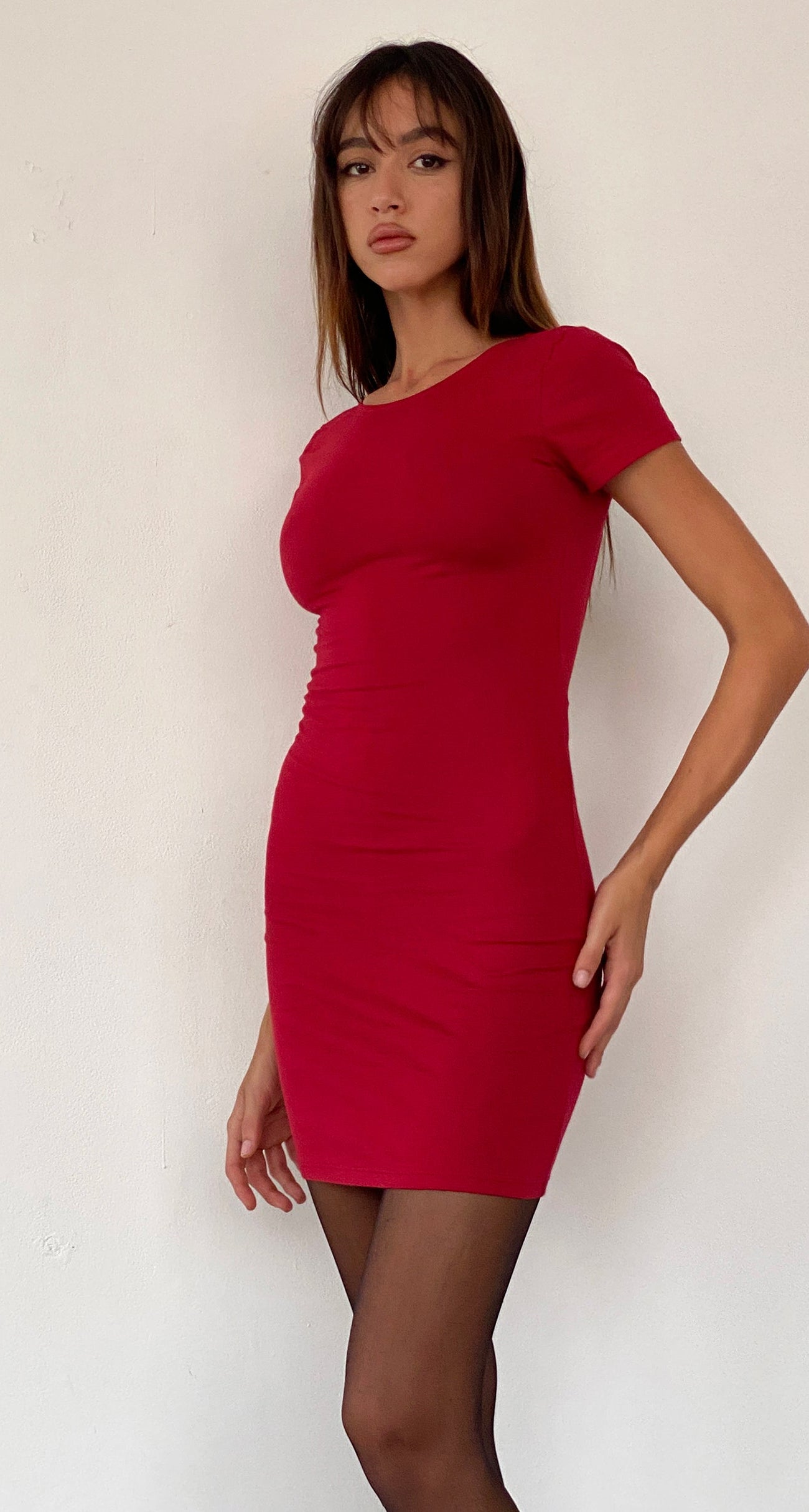 Adrenalin Red Open Back Mini Dress | Atina – motelrocks-com-us