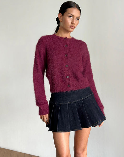 NWT offers AVA SKY Cardigan Biarritz Maroon XS