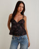 Image of Marinda Top in Jacquard Dark Purple Floral