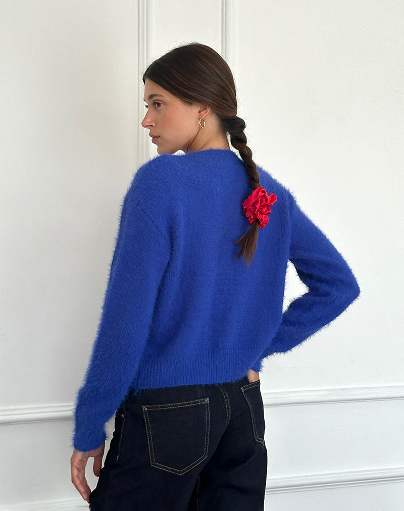 カーディガン rosy monster ferretknit cardigan saxblue Mollymauk Cardigan – Steady Hands
