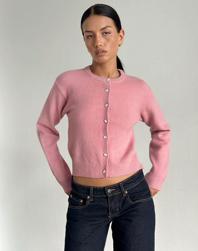 Dusty Pink Cardigan | Aura – motelrocks-com-us