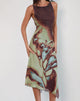 Image of Aysun Midi Dress in Lumen Mesh Brown