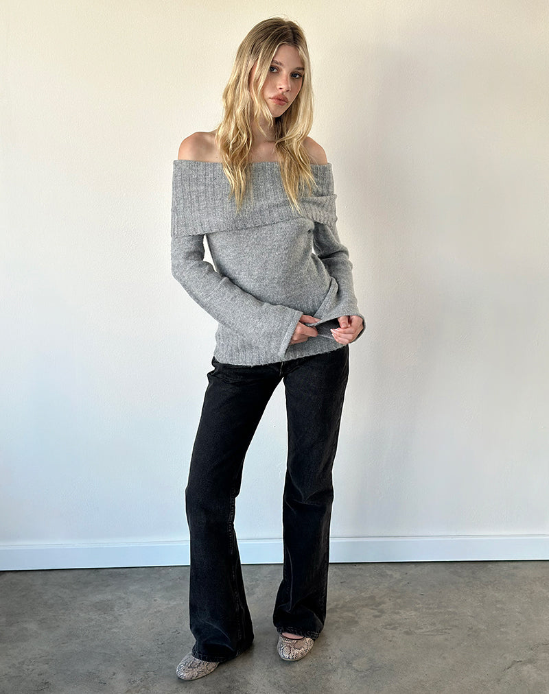 Image of Azrina Jumper in Knit Grey