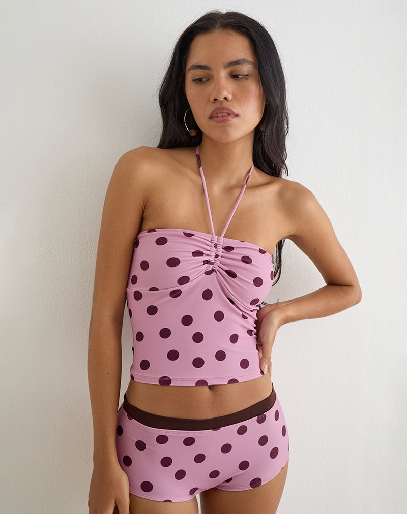 Baela Tankini in Pink with Irregular Polka