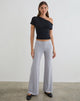 Image of Baku Wide Leg Trouser in Rayon Jersey Lilac Grey