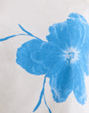 Off White with Blue Flower Silhouette
