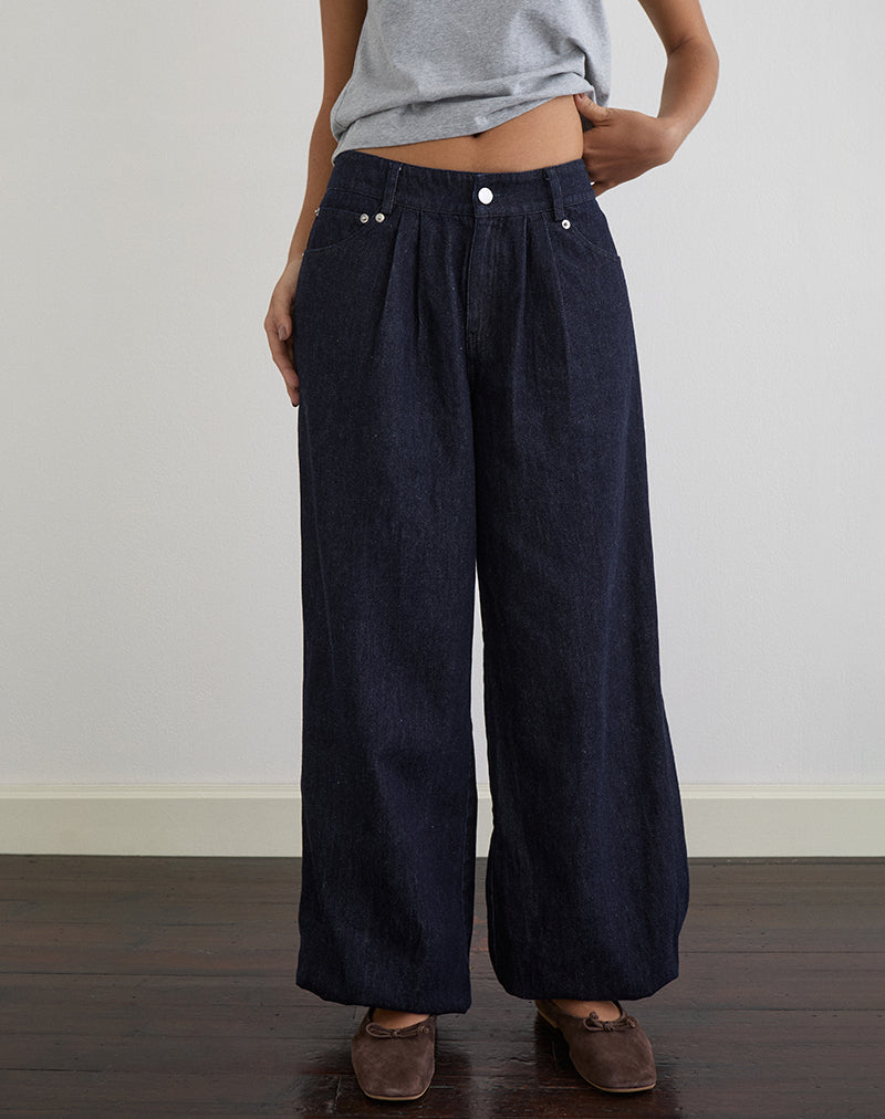 Image of Banaran Balloon Trouser in Chambray Indigo