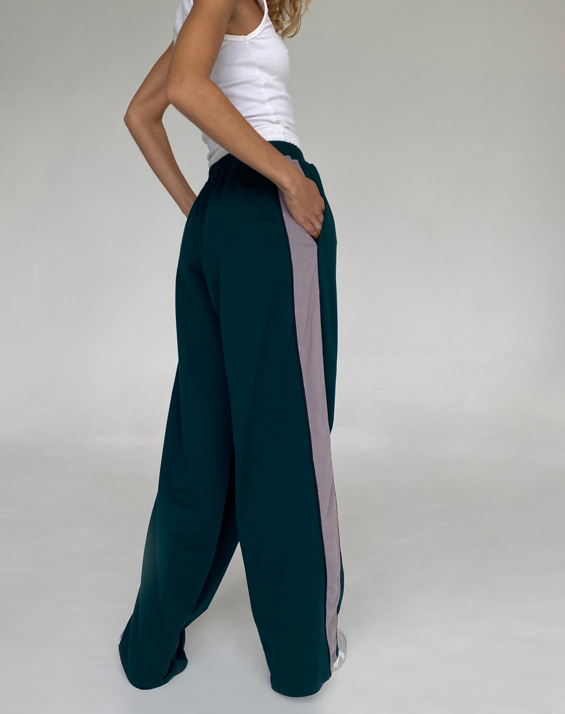 Image of Bedion Oversized Jogger in Forest Green with M Embro