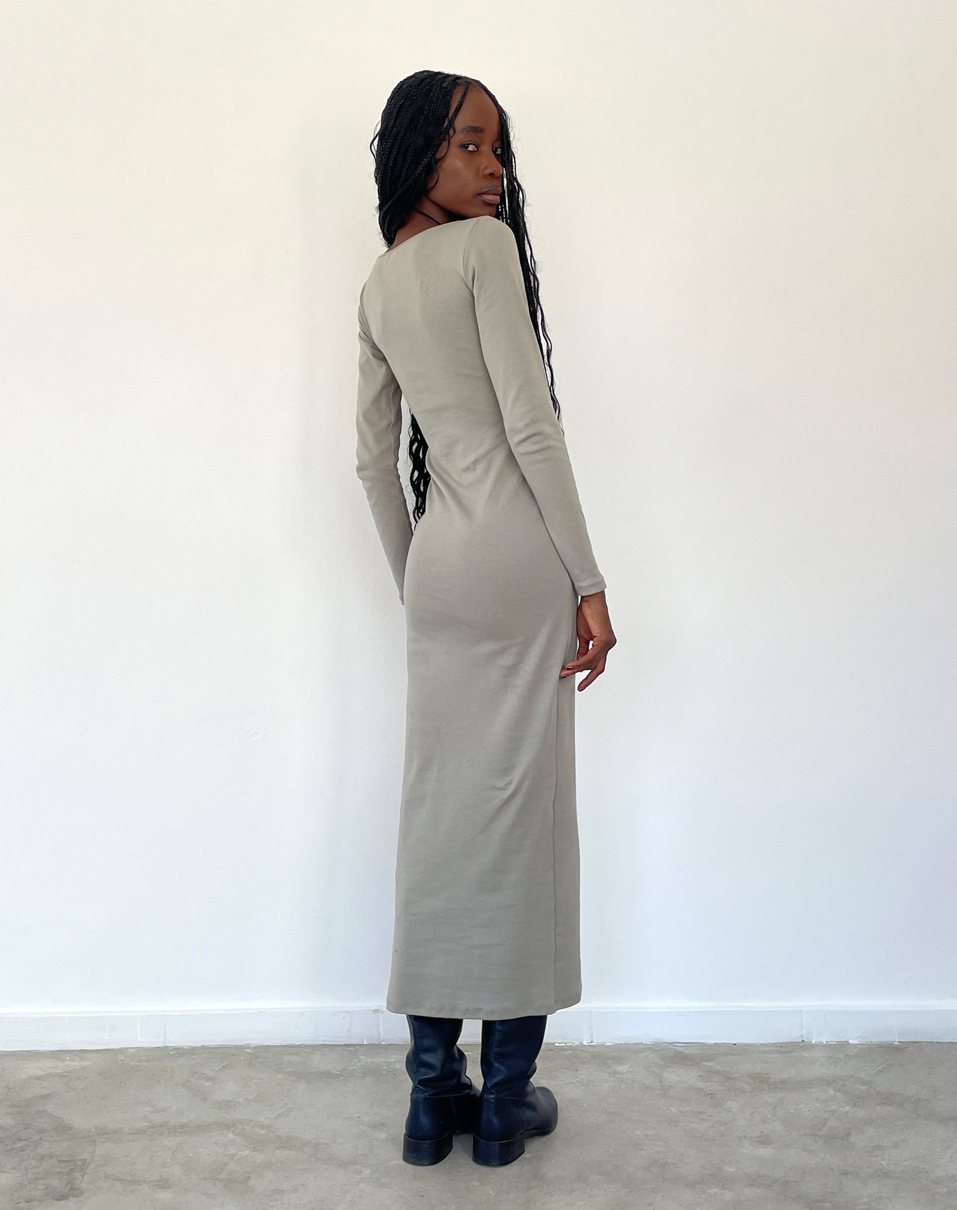 Sage discount grey dress