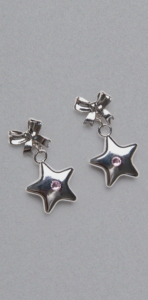 Image of Bellatrix Earrings Pink Star