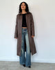 Image of Berlin PU Trench Coat in Dark Brown