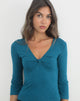 Image of Bethany Twist Top in Rayon Jersey Dark Teal