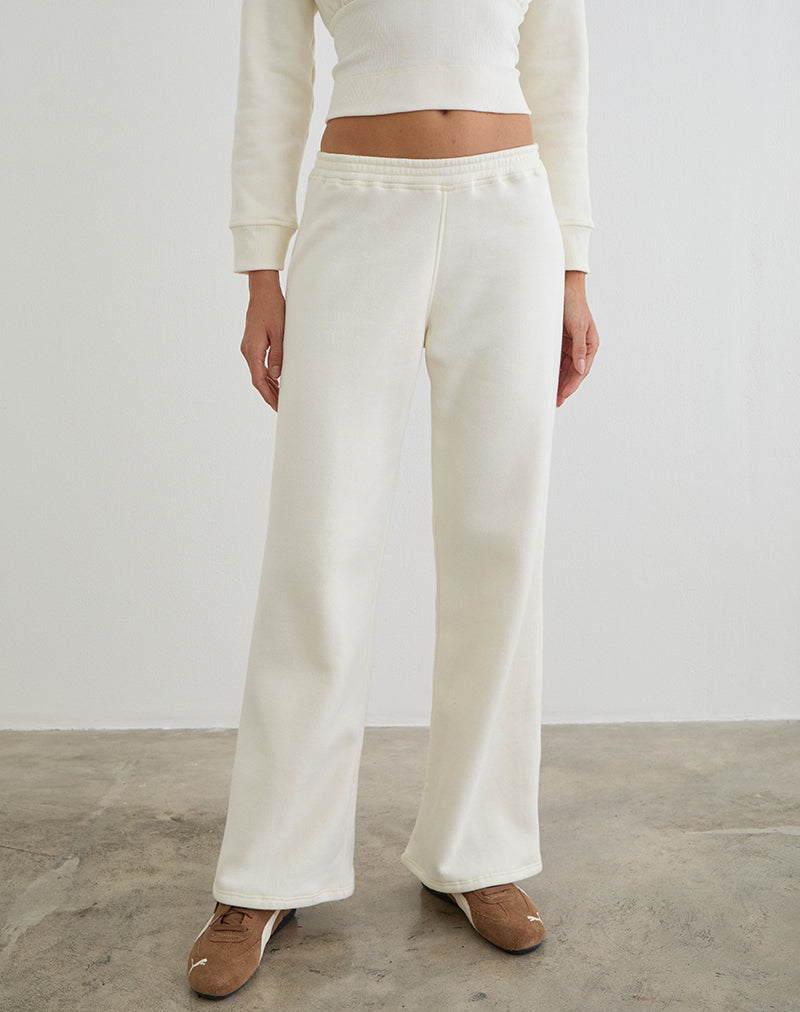 Image of Cille Loose Jogger in Fleece Winter White