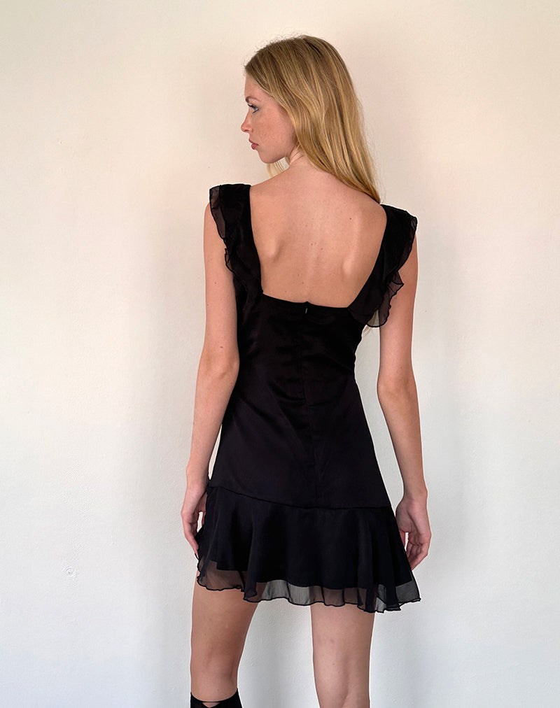 binita mini dress in chiffon burgundy Binita Mini dress in chiffon burgundy. Motel dress