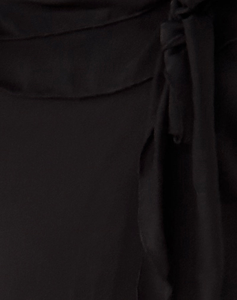 binita mini dress in chiffon black CRISTAL MINI DRESS IN BLACK CHIFFON – DE LA VALI OFFICIAL