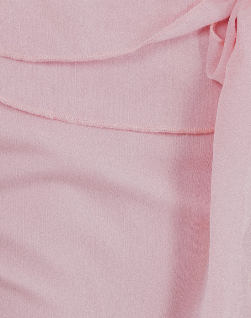 binita mini dress Pink Peony Chiffon Mini Dress