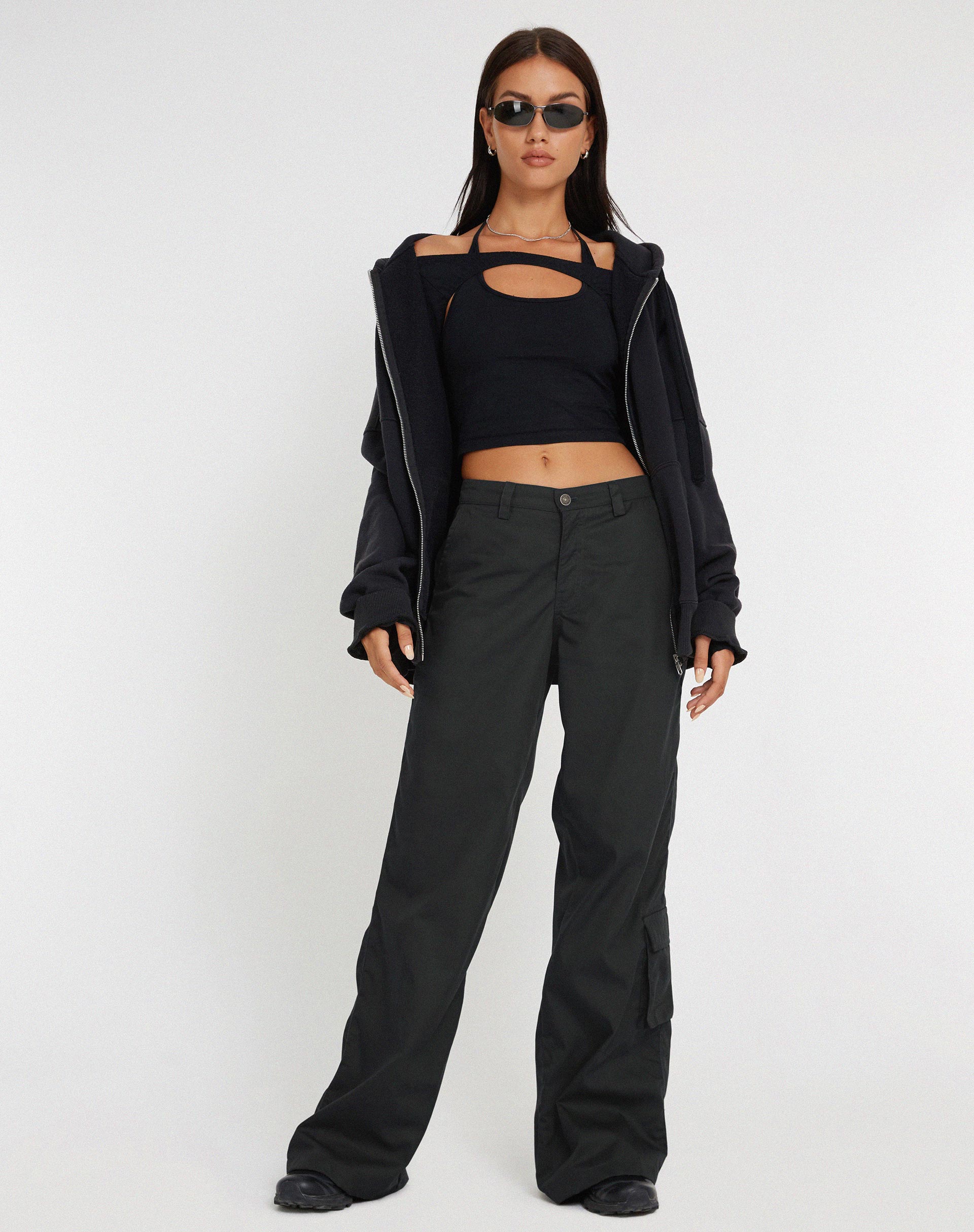 image of Blair Cargo Trousers in Dark Grey